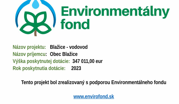 Fotka - Blažice – vodovod